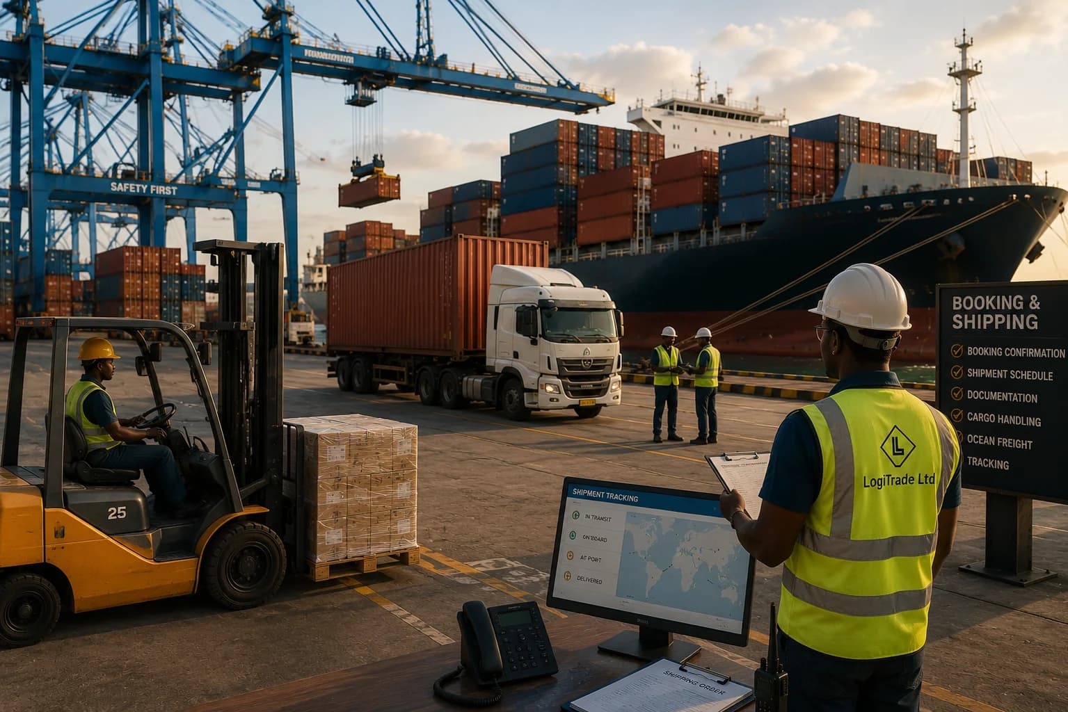 Booking & Shipping — Customs Clearance Operations and Port Environment